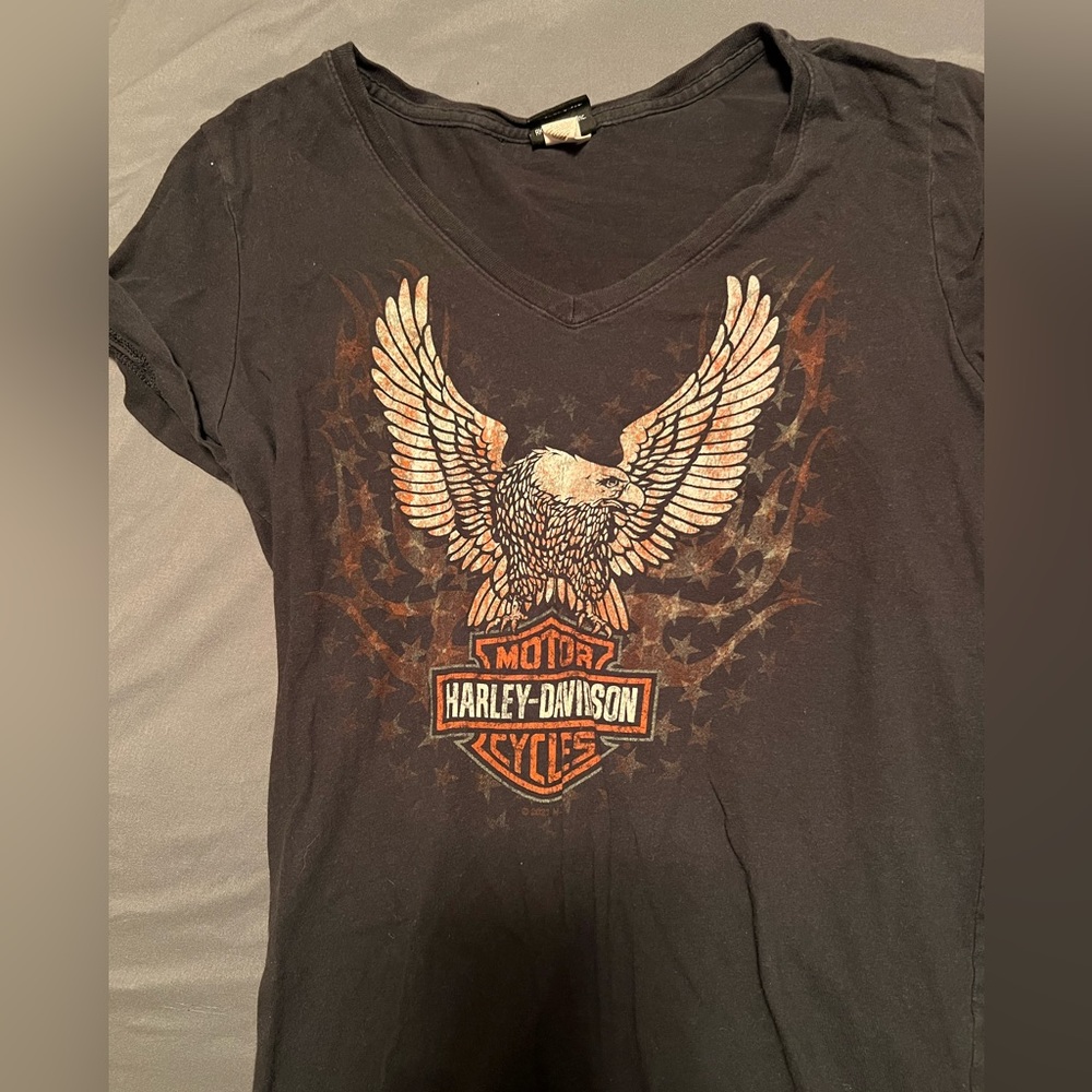 Harley Davidson, black , short sleeve, medium size